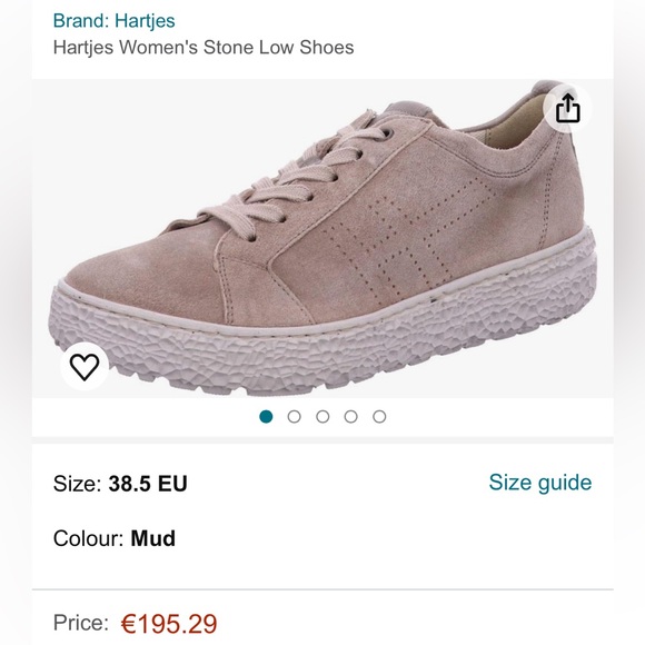 Hartjes Women's Stone Low Shoes size EU 41 US 10.5 - Picture 1 of 13